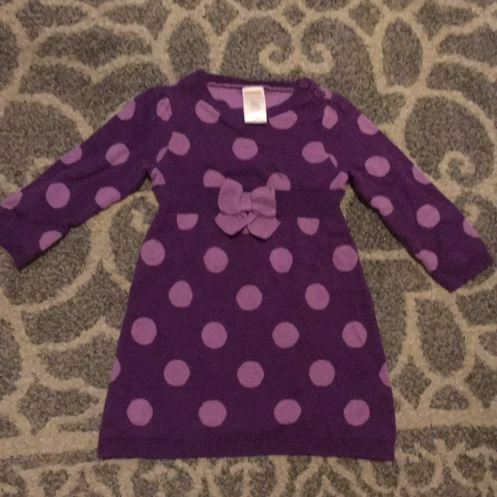 Purple polka dot dress